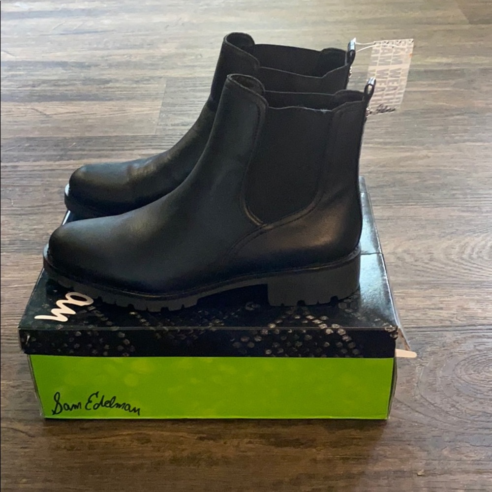 Sam Edelman Black Jaclyn Waterproof Ankleboots 10M